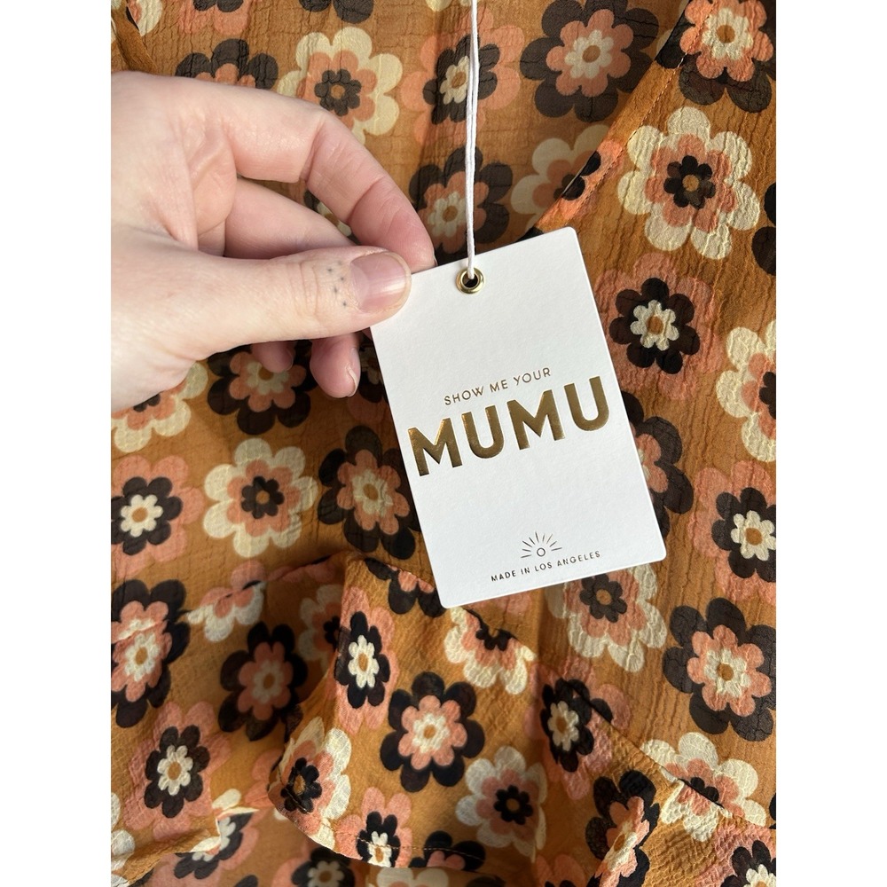 Show Me Your Mumu Fleetwood Maxi Dress M NWT Retro Floral Hippie Tiered Ruffle - Picture 5 of 7